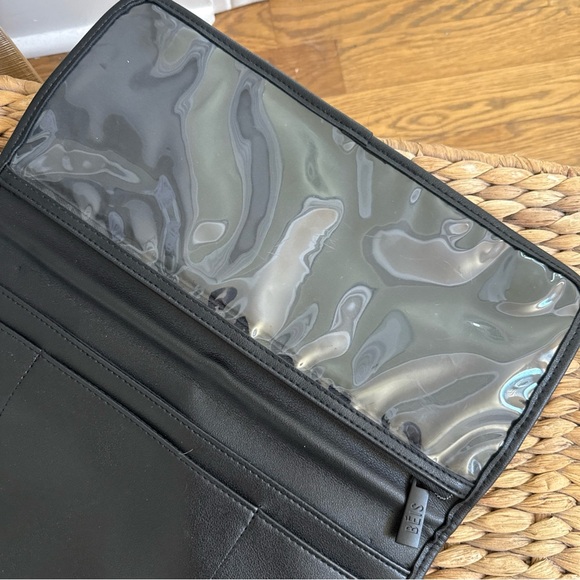 Beis Black Leather Seat-back Travel Organizer Rare Excellent Condition - Picture 6 of 7